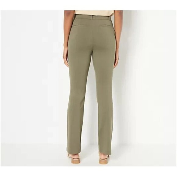 Studio Park x Jayne Brown Ponte Bootcut Pull-On Pants Olive  Small A516255 - Picture 1 of 1